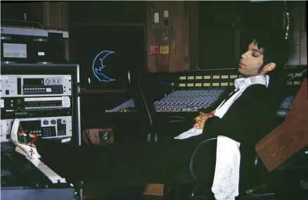  ??  ?? A shot of Prince in Studio A, Paisley Park, taken by Nicole Nodland