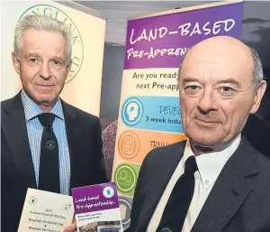  ?? Picture: Jim Irvine. ?? Andrew Moir, left, and Graham Bruce at Ringlink’s annual meeting at Thainstone Centre, Inverurie.