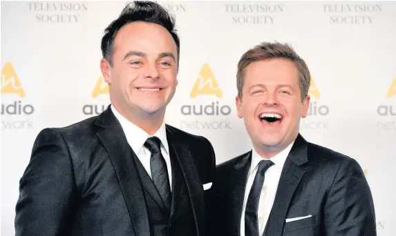  ?? Dominic Lipinski ?? > Anthony McPartlin, left, and Declan Donnelly, aka Ant and Dec, are the showbiz equivalent of redundancy and consultati­on