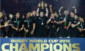  ??  ?? The 2015 World Cup – won by New Zealand in England – generated £228m. Photograph: Gareth Fuller/PA