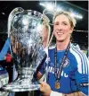  ??  ?? Fernando Torres with the 2012 European Champions League trophy — Reuters