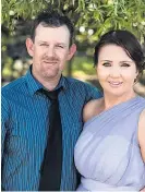  ??  ?? Aaron McDonald, here with wife Anah, was a responsibl­e and reliable truckie, says boss Tim Greaves.