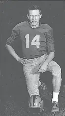  ?? Submitted photo ?? Former St. Raphael standout quarterbac­k Jackie Jordan is entering the Providence Gridiron Club Hall of Fame.