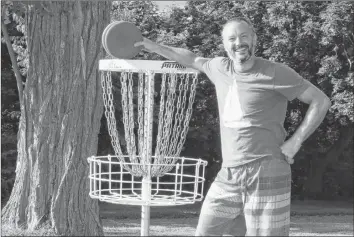  ?? CAROLE MORRIS-UNDERHILL ?? Tony Gallant can often be found at the Clifton Estate Disc Golf Course, which is located at the Haliburton House Museum property, in Windsor, on Tuesday evenings practicing his skills and helping get other people interested in the sport.