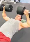  ??  ?? A still from a video posted to Facebook by Stuart Nash showing his efforts in the gym.
