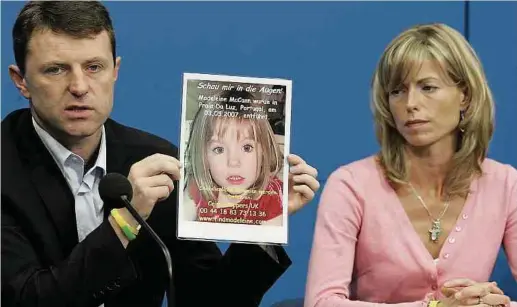  ?? Foto: dpa ?? Kate und Gerry McCann machten vor 15 Jahren in den Medien auf das Verschwind­en ihrer Tochter Maddie aufmerksam.