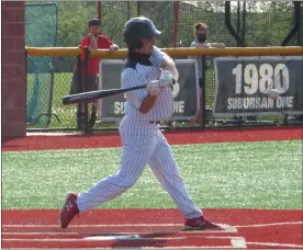  ?? ED MORLOCK — MEDIANEWS GROUP ?? Plymouth Whitemarsh’s Joe Capriotti went 2-for-3with three RBI in a win over Lower Moreland Tuesday afternoon.