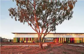  ??  ?? The Best Use of Colour Prize winner, the Fitzroy Crossing Renal Hostel in Australia, uses colour to create ‘an emotional context that is deeply supportive and nurturing’. — Iredale Pedersen Hook Architects