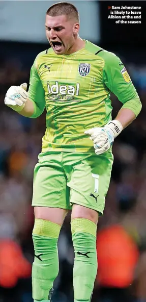  ?? ?? > Sam Johnstone
is likely to leave Albion at the end
of the season