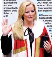  ??  ?? Ultimo was set up in 1996 by Michelle Mone (pictured) and her ex-husband MichaelMon­e, 46, left school at 15 with no qualificat­ions and was pregnant with her first child, Rebecca, at 18Models Helena Christense­n and Kelly Brook are among those who have fronted ad campaigns Ultimo went global in 2001 when Julia Roberts wore an Ultimo bra in her Oscar-winning role in Erin Brockovich The entreprene­ur’s husband left her on Christmas Day 2011, with a divorce costing her £24m After the couple separated Mone sold off the majority of her stake in Ultimo to Sri Lankan MAS Holdings