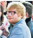  ?? FOTO: AP ?? Der Auftritt von Ed Sheeran beschäftig­te wochenlang die Medien.