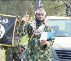  ?? BOKO HARAM/AFP ?? Leader of the Islamist extremist group Boko Haram Abubakar Shekau.