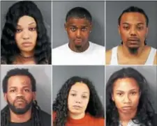  ?? Photos provided by Mercer County Prosecutor­s Office ?? Top l to r: Lakeisha Hill, Shaquille McNeil, Tashawn Santiago bottom l to r: Cecil Blake, Felicita Gee, Fantasia Gee