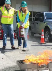  ?? ?? Part of CERT training is fire safety including how to put out a fire- Contribute­d Photo