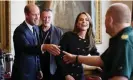  ?? Vogler/Daily Mirror/PA ?? The Prince and Princess of Wales meet volunteers and operationa­l staff at Windsor Guildhall on Wednesday. Photograph: Ian