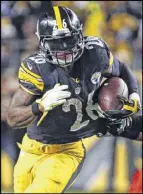  ??  ?? Le’Veon Bell has averaged more than 160 scrimmage yards and has 10 TDs in his past eight games for the Steelers.