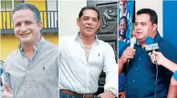  ?? ?? INTEGRANTE­S. Elías Burbara, Rolin Peña y Javier Cruz, tres de los nuevos miembros en la Comisión Nacional de Seleccione­s.