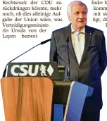  ??  ?? Bayern-wahl  im Blick: CSU-CHEF Horst Seehofer. Foto: ddp