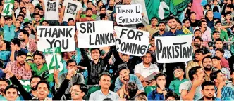  ??  ?? Sri Lanka played an ODI Series in Pakistan earlier this year