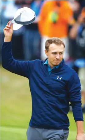  ??  ?? Jordan Spieth of the United States celebrates winning the British Open Golf Championsh­ips at Royal Birkdale, Southport, England, yesterday Photo: AP