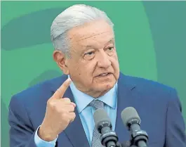  ?? ?? Postura. López Obrador llamó “usurpadora” a Dina Boluarte.REUTERS