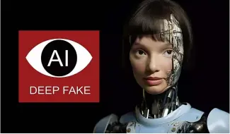 ?? ?? Ai-Da is the world's first ultra-realistic artist robot