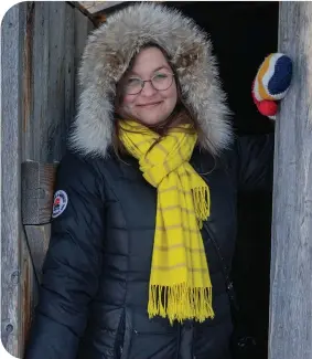  ?? Photo : Marta Guerrero ?? Ainza Bellefeuil­le est la directrice des opérations du Festival du Voyageur.