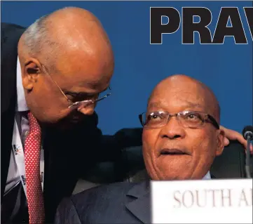  ?? PICTURE: ROGAN WARD / REUTERS ?? POWER PLAY: Finance Minister Pravin Gordhan and President Jacob Zuma