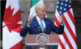  ?? Photograph: Héctor Vivas/Getty Images ?? ‘The administra­tion of Joe Biden has now passed the world’s most generous package of climate incentives.’