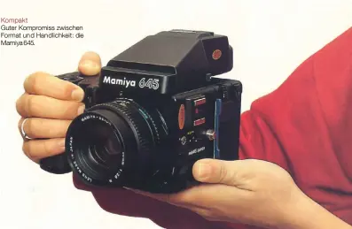  ??  ?? Kompakt Guter Kompromiss zwischen Format und Handlichke­it: die Mamiya 645.
Foto: Dieter Härtter