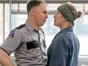  ?? [PHOTO PROVIDED BY MERRICK MORTON, FOX SEARCHLIGH­T PICTURES] ?? Golden Globe winners Sam Rockwell and Frances McDormand star in “Three Billboards Outside Ebbing, Missouri.”