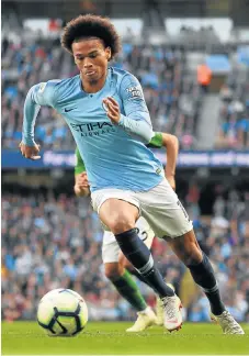  ?? /AFP ?? Good ball control: Manchester City’s German midfielder Leroy Sane plans to impress on Tuesday after being omitted from Germany’s squad for the World Cup in Russia earlier in 2018.