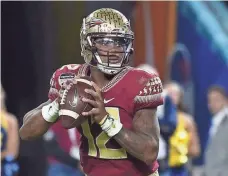  ?? JASEN VINLOVE, USA TODAY SPORTS ?? Florida State’s Deondre Francois threw 20 TD passes in 2016.