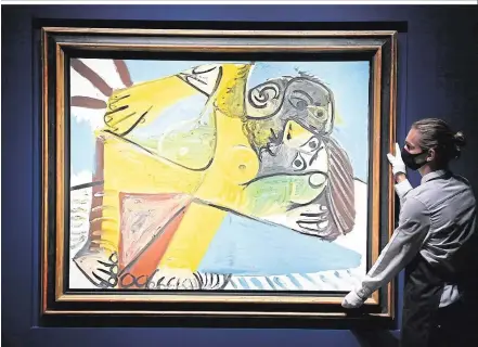  ?? ?? Benkos Laura Privatstif­tung will das Bild „L'Étreinte“von Pablo Picasso verkaufen. Es soll zumindest 17 Mio. Euro einspielen