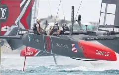  ?? AFP ?? Oracle Team USA in action against Emirates Team New Zealand.