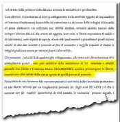  ??  ?? Il documento Una delle pagine dell’ordinanza che riguarda l’inchiesta sui fratelli Occhionero