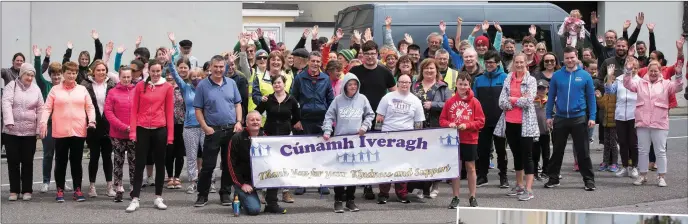  ?? The group who welcomed Damian home. Photo by Christy Riordan ??