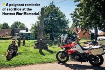  ??  ?? A poignant reminder of sacrifice at the Hartest War Memorial