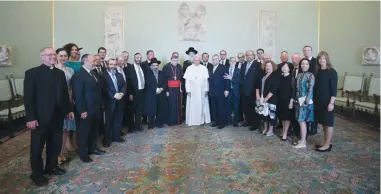  ?? (Vatican) ?? A CER DELEGATION meets with Pope Francis in 2018.