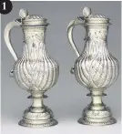  ?? © The Metropolit­an Museum of Art/Art Resource ?? Left: Pair of silver gilt flagons by an unknown English maker, circa 1597/98,