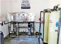  ??  ?? A deployed Reverse Osmosis (RO) plant by Jinasena (Pvt.) Ltd