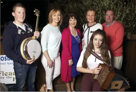  ??  ?? At the launch of the 21st Fleadh By The Feale, at The Cellar Bar, Abbeyfeale last Thursday night were l-r: John Ford, Deirdre Hawke (AIB), Nora Quille(Fleadh By The Feale), Helen Foley, Jackie Murphy and Cllr Francis Foley. Photos: JDM Photograph­y.ie.