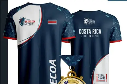  ?? CORTEsÍA ?? Esta será la camiseta de la carrera organizada por la Federación Costarrice­nse de Atletismo.