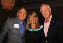  ??  ?? Lee Health CEO Jim Nathan (left) and presenting sponsors Sally Hanser and Al Hanser attended the April fundraiser. Al Hanser is founder/ CEO of Sanibel Captiva Trust Co.