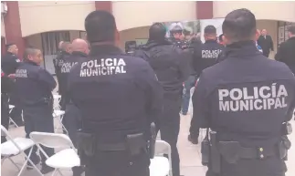  ?? ?? › Algunos agentes han realizado manifestac­iones en Palacio Municipal.