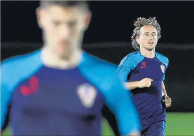  ?? ALI HAIDER / EFE ?? Luka Modric, en un entrenamie­nto de Croacia en este Mundial.