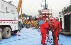  ?? Reuters ?? A Sinopec shale gas fracking site in Nanchuan, China. Beijing is boosting natural gas at the expense of dirtier like oil and gas to meet President Xi Jinping’s pollution cutting goals.