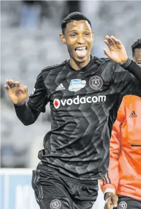  ?? Picture: Gallo Images ?? MATCH-WINNER. Vincent Pule of Orlando Pirates celebrates after scoring the only goal in their Telkom Knockout last-16 clash against Chippa United on Saturday night.