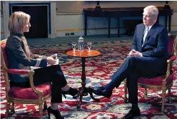  ?? ?? Newsnight: Emily Maitlis questions Prince Andrew in 2019