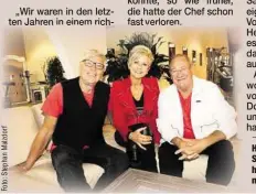  ??  ?? s Olbert, Heidi Schütz und Josef Eisenhut (v.l.) sind der Fernando Express.